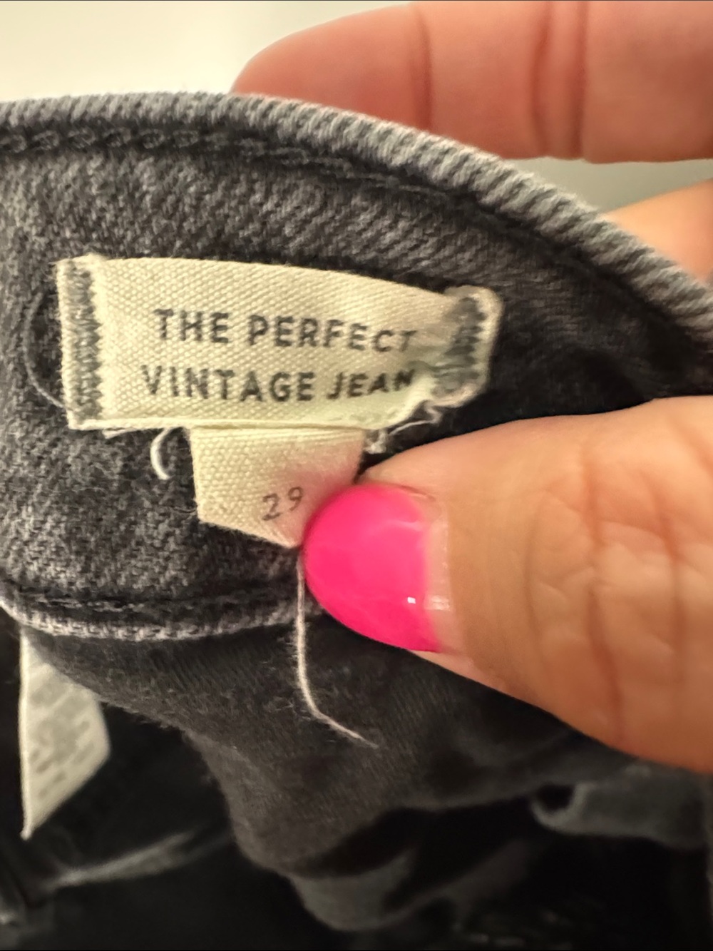 Madewell Perfect Vintage Classic High-Rise Women's Jeans Washed Black Sz 29x27 - Picture 5 of 6